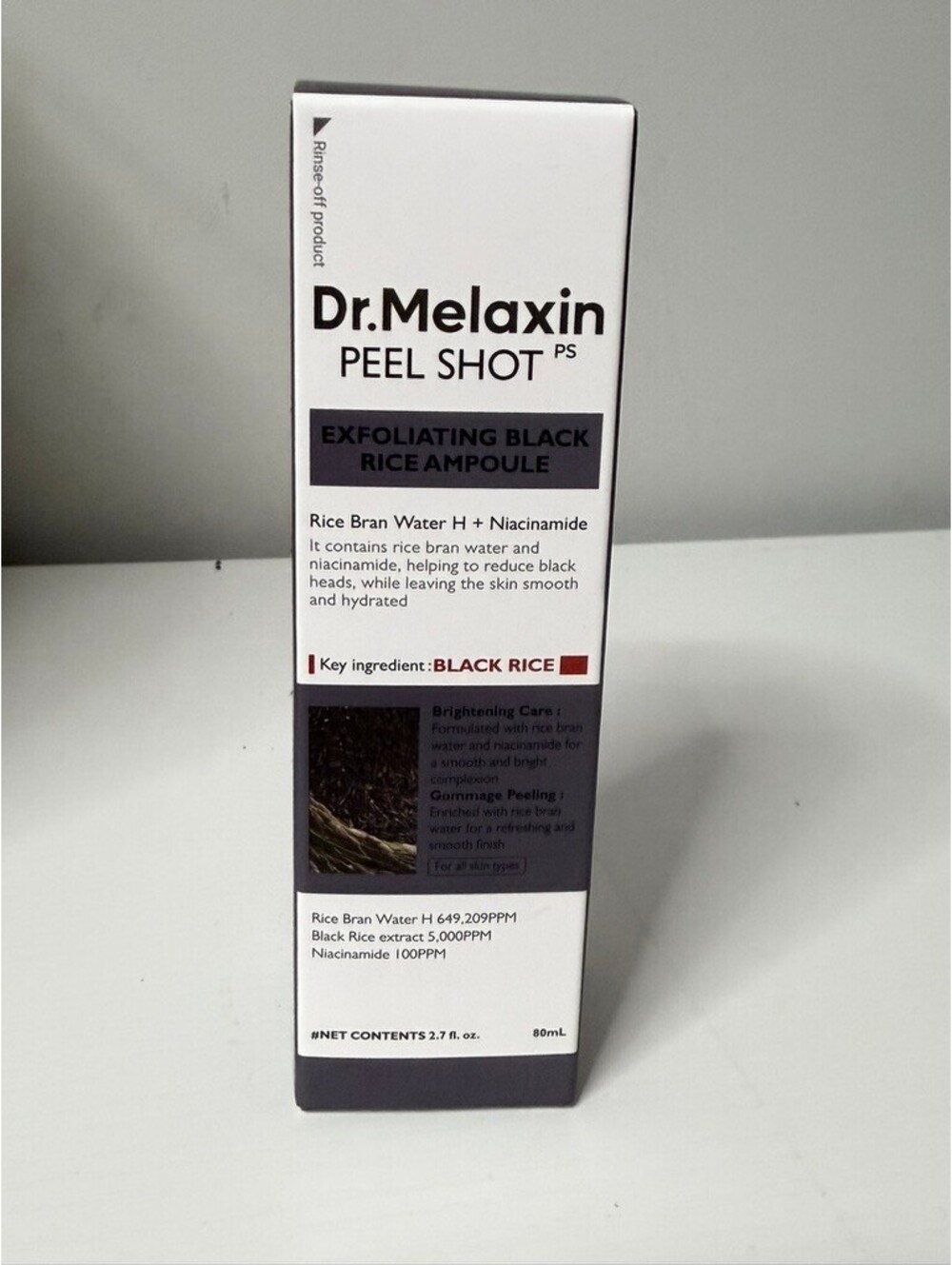 Dr. Melaxin Peel Shot Exfoliating Black Rice Ampoule Face Serum